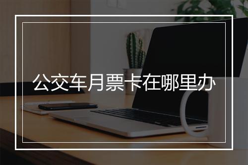 公交车月票卡在哪里办