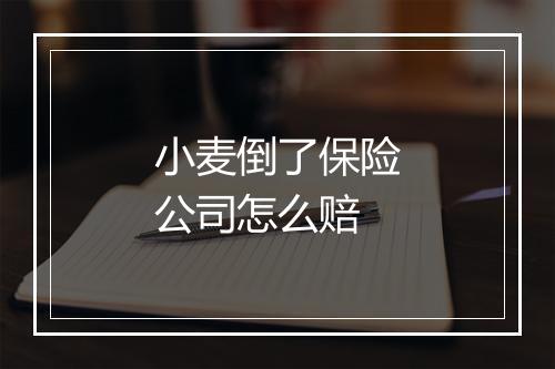 小麦倒了保险公司怎么赔