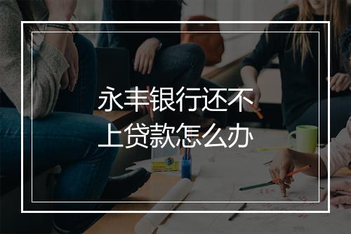 永丰银行还不上贷款怎么办