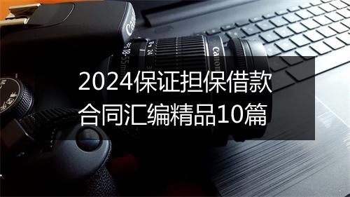 2024保证担保借款合同汇编精品10篇