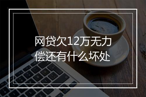网贷欠12万无力偿还有什么坏处