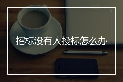 招标没有人投标怎么办