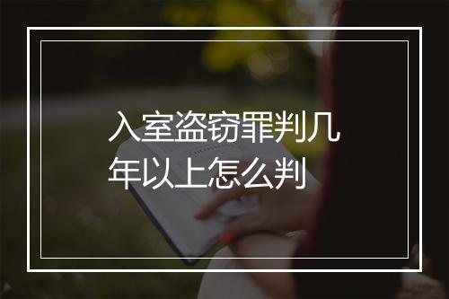 入室盗窃罪判几年以上怎么判