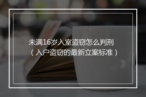 未满16岁入室盗窃怎么判刑(入户盗窃的最新立案标准)