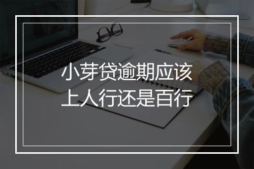小芽贷逾期应该上人行还是百行