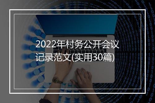 2022年村务公开会议记录范文(实用30篇)