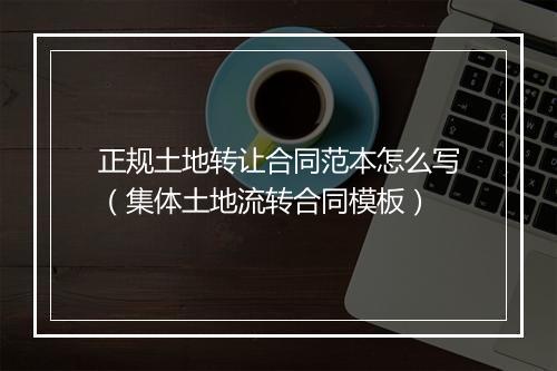 正规土地转让合同范本怎么写(集体土地流转合同模板)