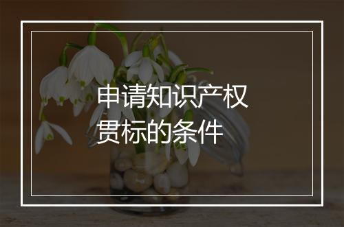申请知识产权贯标的条件