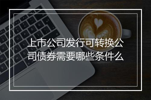 上市公司发行可转换公司债券需要哪些条件么