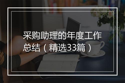采购助理的年度工作总结(精选33篇)