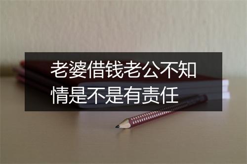 老婆借钱老公不知情是不是有责任