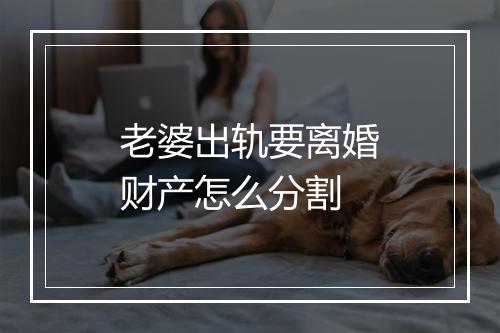 老婆出轨要离婚财产怎么分割
