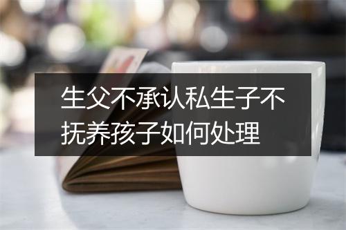 生父不承认私生子不抚养孩子如何处理