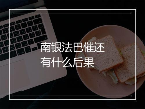 南银法巴催还有什么后果