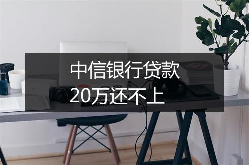 中信银行贷款20万还不上