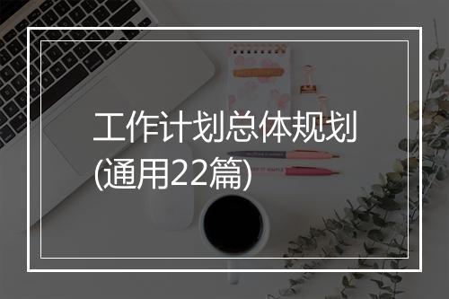 工作计划总体规划(通用22篇)