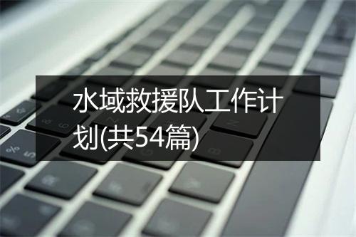 水域救援队工作计划(共54篇)