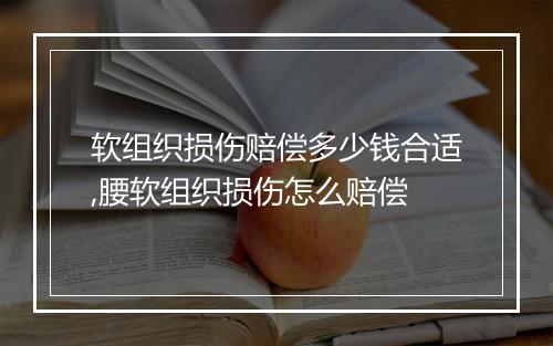 软组织损伤赔偿多少钱合适,腰软组织损伤怎么赔偿