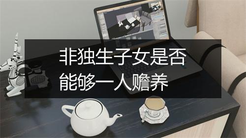 非独生子女是否能够一人赡养