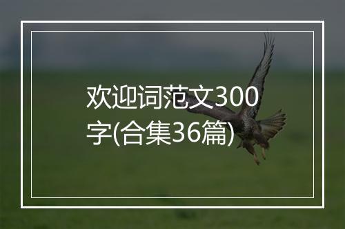 欢迎词范文300字(合集36篇)