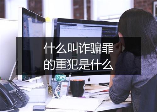 什么叫诈骗罪的重犯是什么