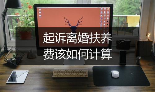 起诉离婚扶养费该如何计算