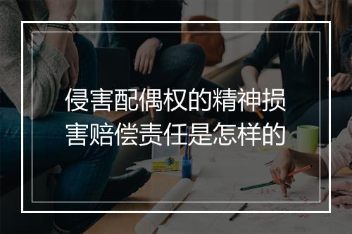 侵害配偶权的精神损害赔偿责任是怎样的