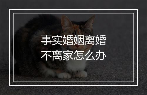 事实婚姻离婚不离家怎么办