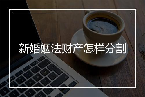 新婚姻法财产怎样分割