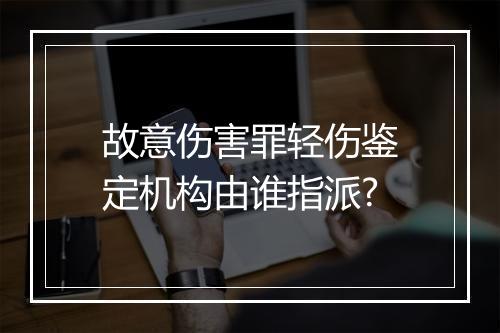 故意伤害罪轻伤鉴定机构由谁指派?