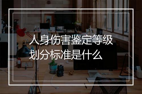 人身伤害鉴定等级划分标准是什么