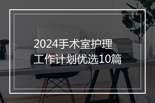 2024手术室护理工作计划优选10篇