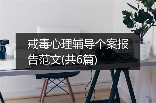 戒毒心理辅导个案报告范文(共6篇)
