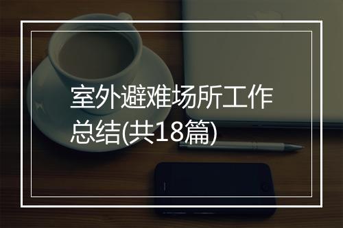 室外避难场所工作总结(共18篇)
