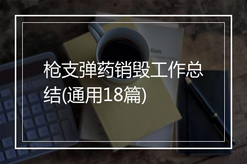 枪支弹药销毁工作总结(通用18篇)