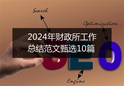 2024年财政所工作总结范文甄选10篇
