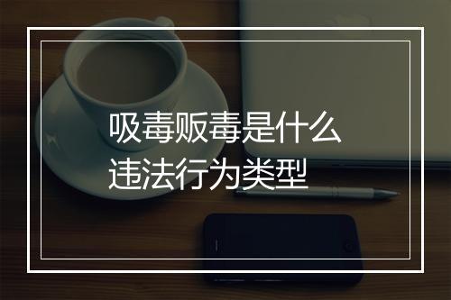 吸毒贩毒是什么违法行为类型