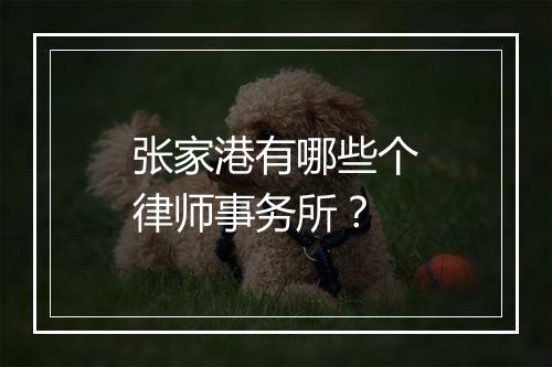 张家港有哪些个律师事务所?