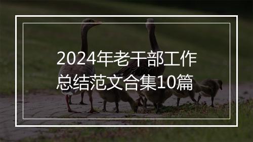 2024年老干部工作总结范文合集10篇