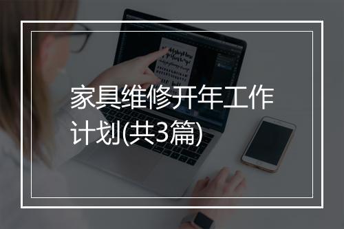 家具维修开年工作计划(共3篇)