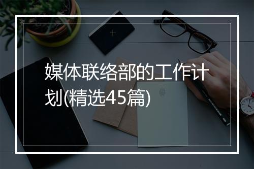 媒体联络部的工作计划(精选45篇)