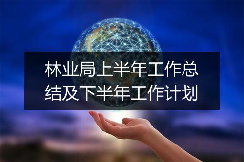 林业局上半年工作总结及下半年工作计划