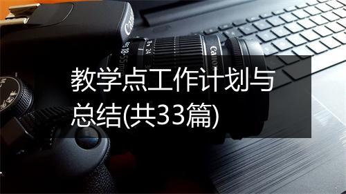 教学点工作计划与总结(共33篇)
