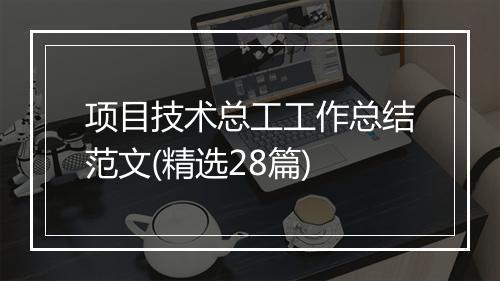 项目技术总工工作总结范文(精选28篇)