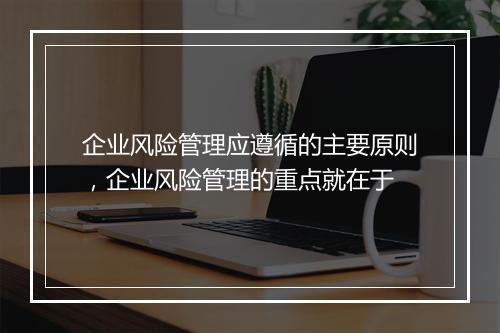 企业风险管理应遵循的主要原则,企业风险管理的重点就在于