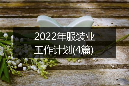 2022年服装业工作计划(4篇)