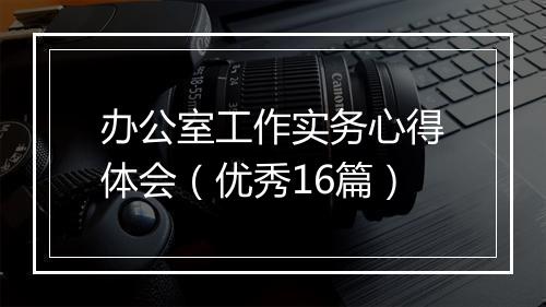 办公室工作实务心得体会(优秀16篇)