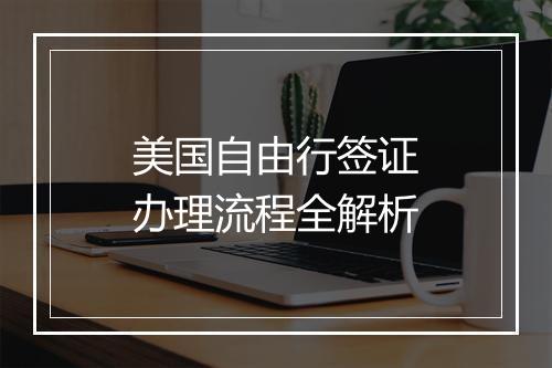 美国自由行签证办理流程全解析
