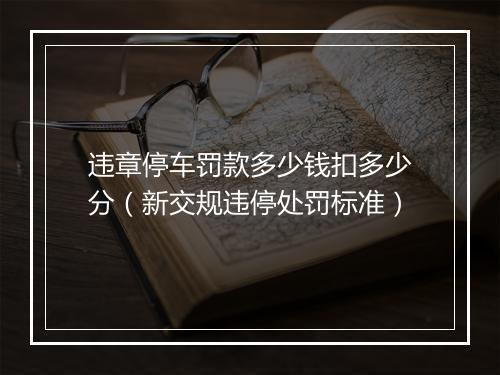 违章停车罚款多少钱扣多少分(新交规违停处罚标准)