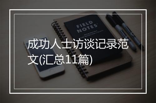 成功人士访谈记录范文(汇总11篇)